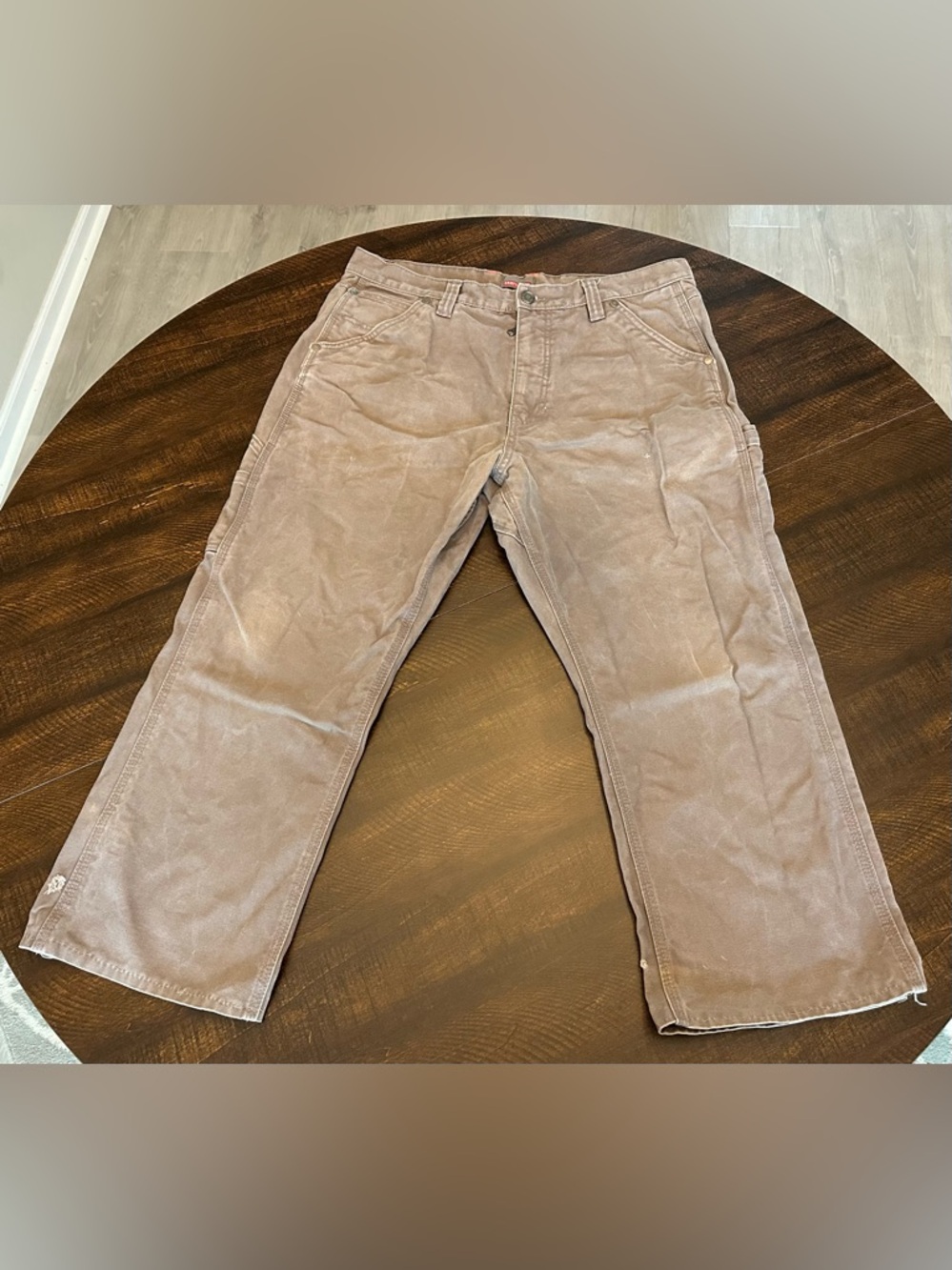 Craftsman Workwear Carpenter Men’s Pants Gray 36x24 Hemmed